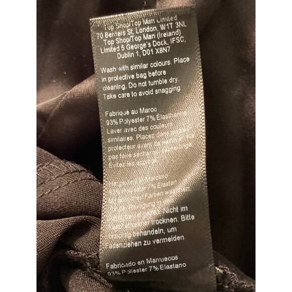 Topshop Satin Body Con Spaghetti Strap Mini Dress US 4 Black NWT - Picture 7 of 7